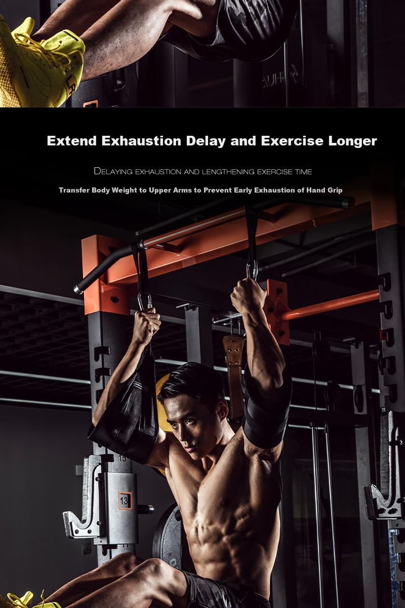 LARASTAR Hanging Leg Raises with Straps, Pull-Up Assist Band, Abdominal Crunch Support Band for Fitness Training 4