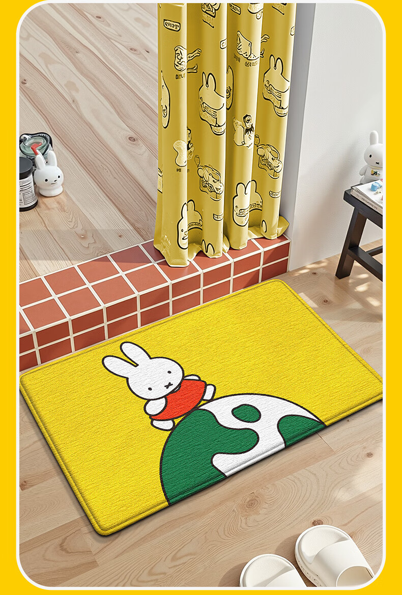 DeXi Doraemon Co-Branded Bathroom Mat, Toilet Foot Mat, Bathroom Entrance Absorbent Floor Mat, 40x60cm 3