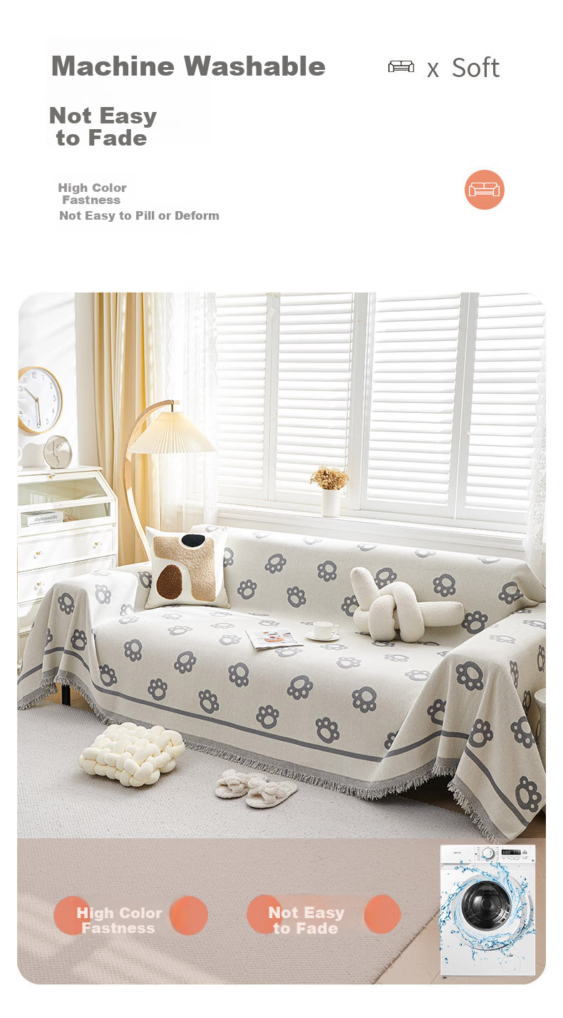 Jingxun Sofa Cover, Full Coverage, All Seasons, Chenille Fabric, Simple Modern Sofa Slipcover, 1.8*3m 4