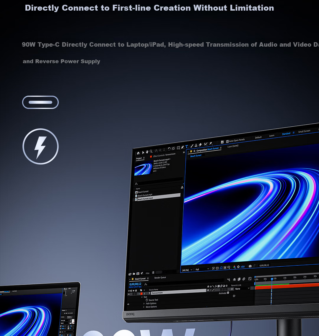BenQ PD2706QN, 27-Inch 2K 100Hz HDR, Type-C Power Supply, Dual P3 Color Mode, Full-Chain Color Accuracy Design And Photo Editing Computer Monitor 21