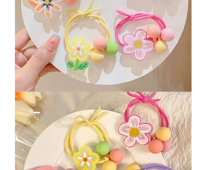 Jiaoxuefei Fresh And Fun Hair Ties, 10 Pieces, Gentle on Hair, Rubber Bands, Fresh And Cute Ponytail Hair Bands for Wome 3