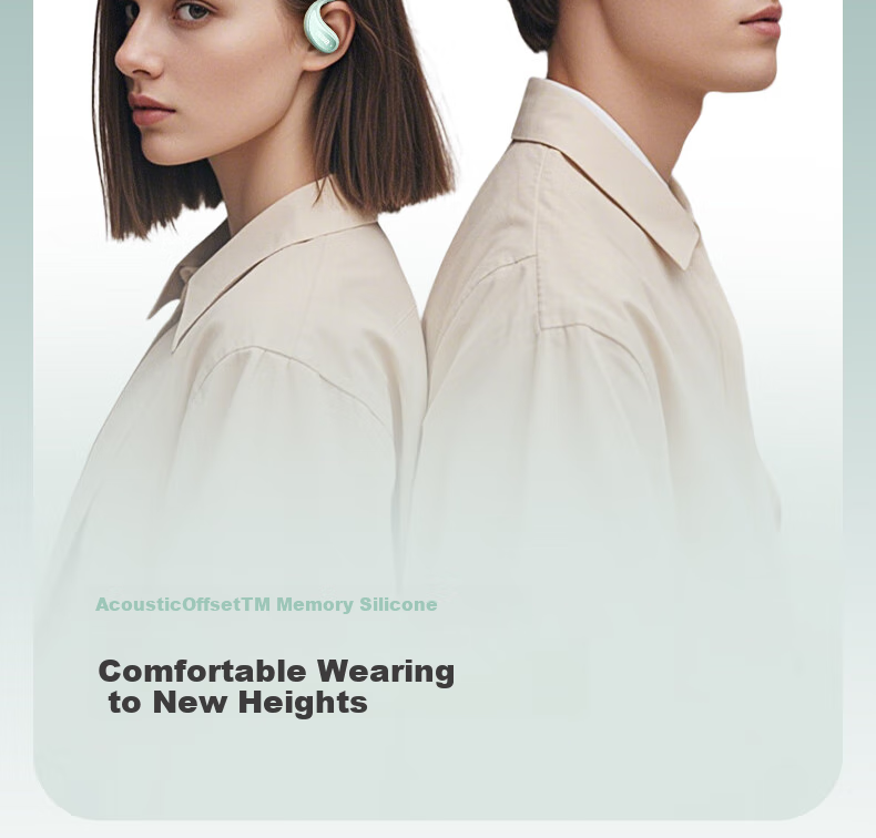 Aiwa Aw35 [Luxury New Experience] Ear-Hook Bluetooth Headphones, Bone Conduction Concept, Open Wireless Sports Headphones, Compatible with Huawei, Xiaomi, Apple, Latest Model 2025, White 11