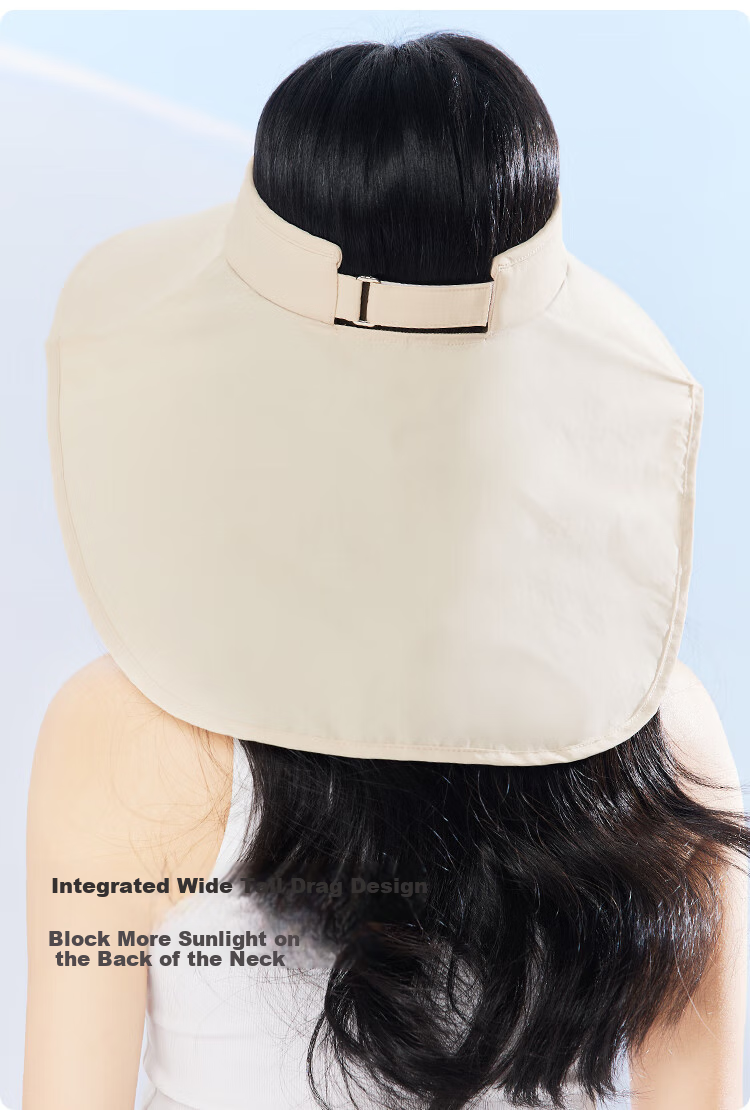 JIUMU Sun Protection Hat for Women, Sun Visor Cap, Sunhat, Open-Top Hat, Cool Hat, Summer Outdoor Face-Covering UV Protection Hat for Wome 6