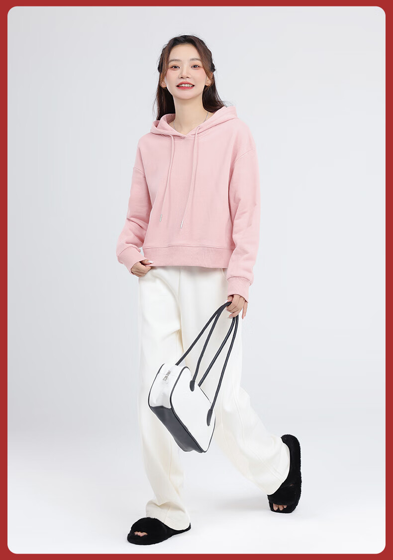 MJ STYLE Short Hoodie for Women, Spring And Autumn 2026, Loose Casual Versatile Heightening Slimming Top, Sweet Style for Petite Figures 15