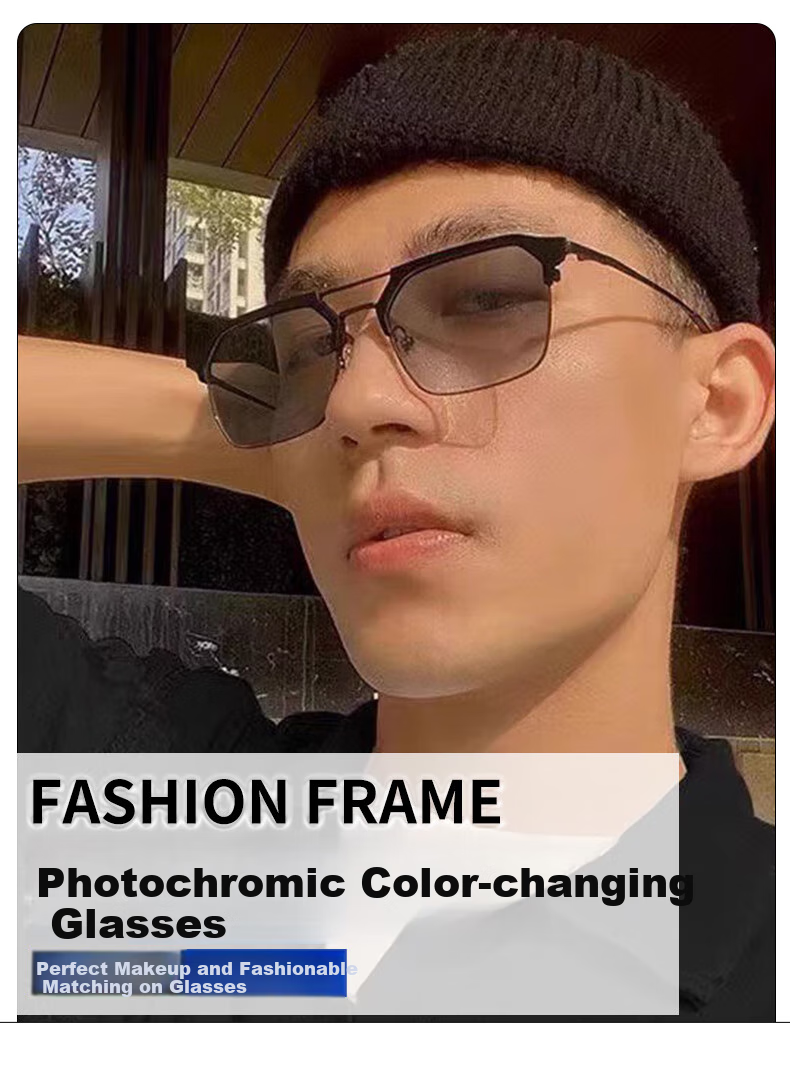 Baixiaoshe Blue Light Blocking Glasses-1962 [Gradient Frame], Retro Frame Anti-Radiation Unisex Non-Prescription Glasses 9