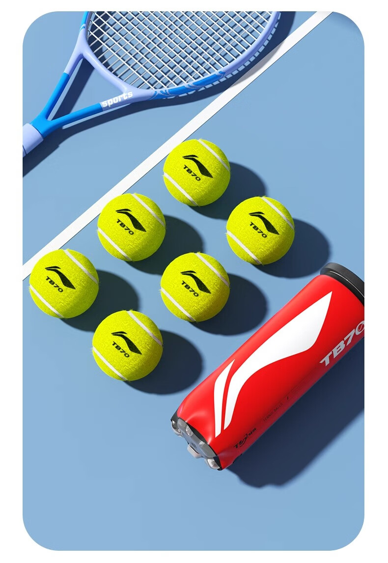Li-Ning Tennis TB70, Unisex Professional Match Balls, Durable And Wear-Resistant, Fluorescent Fruit Green, Pack of 3 19