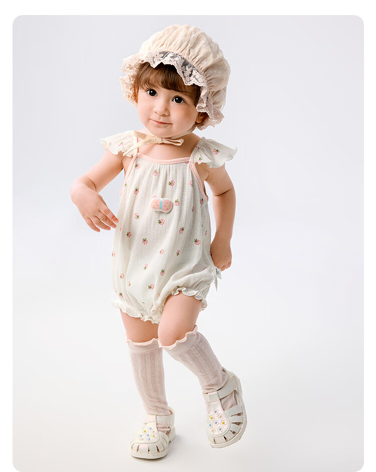 BALABALA Baby Clothes, Newborn Onesie, Girls' Romper, Triangle Bodysuit, Summer Wear, Sweet And Cute, 209225124001 8