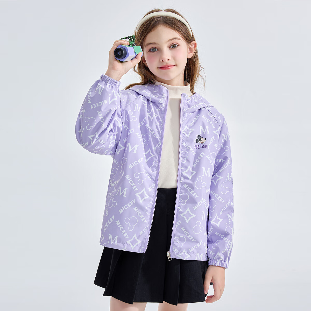 Dishini [Reversible] Girls' Spring Jacket, Boys' 2026 New Style Children's Hooded Coat, Baby Lightweight Outerwear