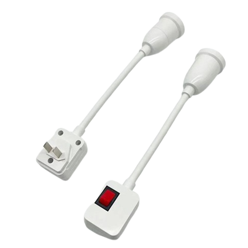YXKJ E27 Silicone Universal Rotatable Light Bulb Socket Adapter, Two-Prong Universal Converter Lamp Holder (2-Pack)
