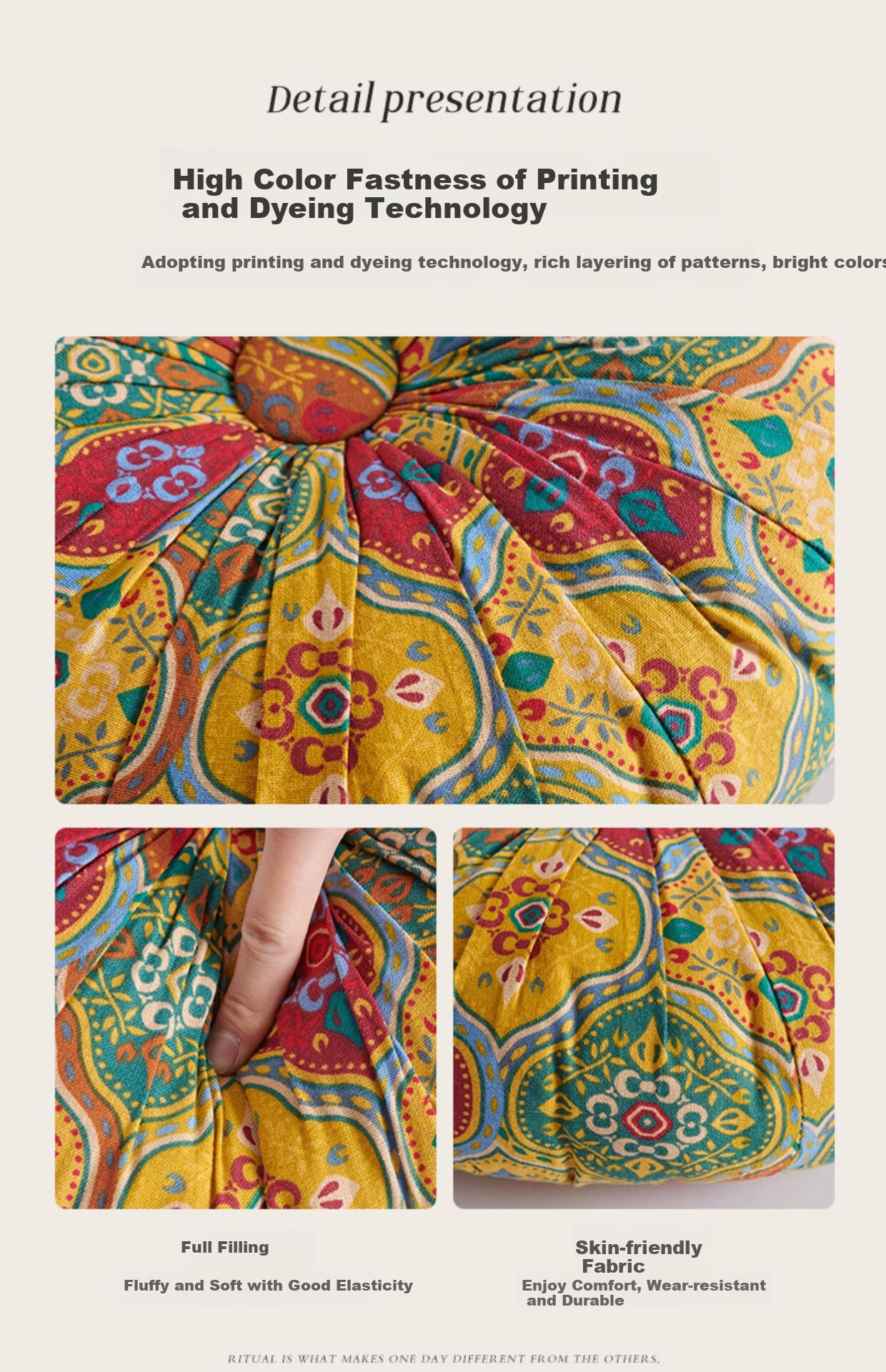 Fanyejia Latex Seat Cushion, Comfortable for Long Sitting, Office Anti-Buttock Pain Chair Pad, Thickened Student Seat Cushion, Car Seat Cushio 4