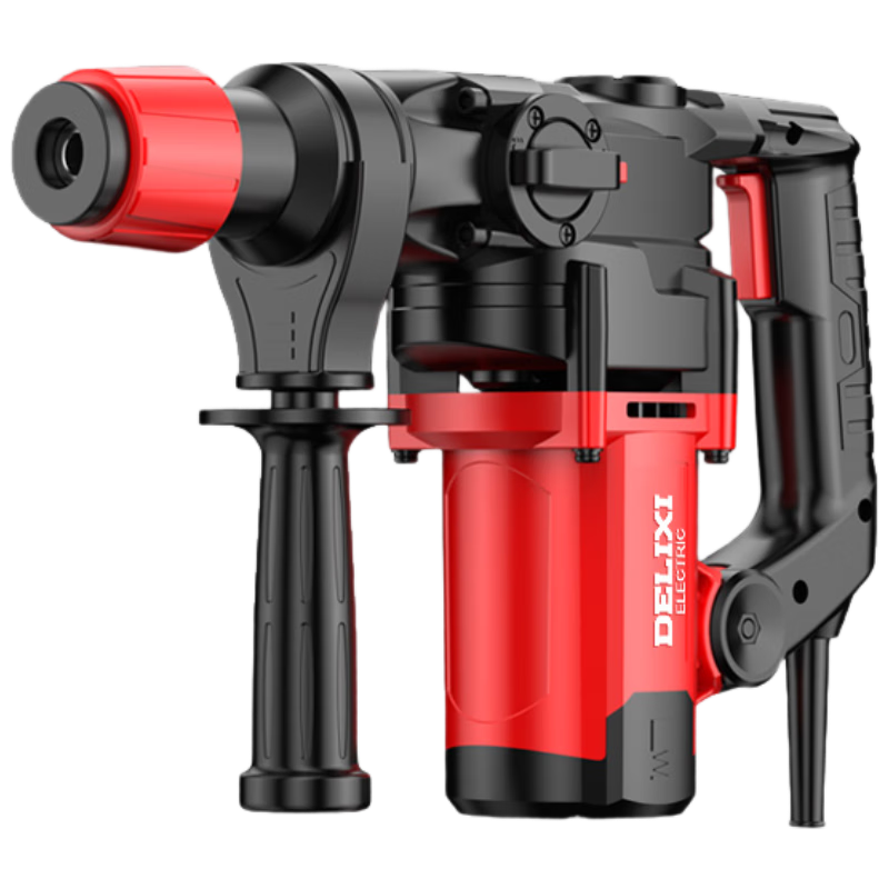 DELIXI Electric Hammer, Chisel And Drill High-Power Three-In Impact Drill for Concrete, Multi-Functional Household Power Tool, Corded Electric Hammer