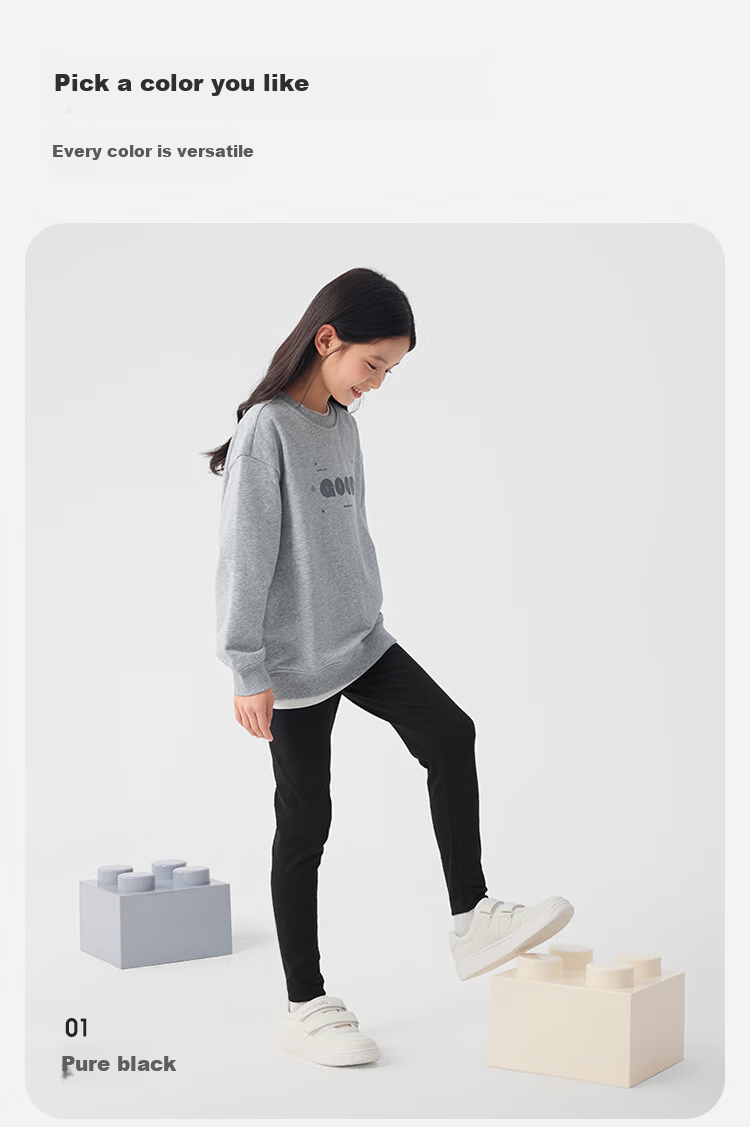 BALABALA Girls' Long Pants, Spring Children's Leggings, Versatile Printed Trousers, Thin Style, Trendy, 209125123003 3