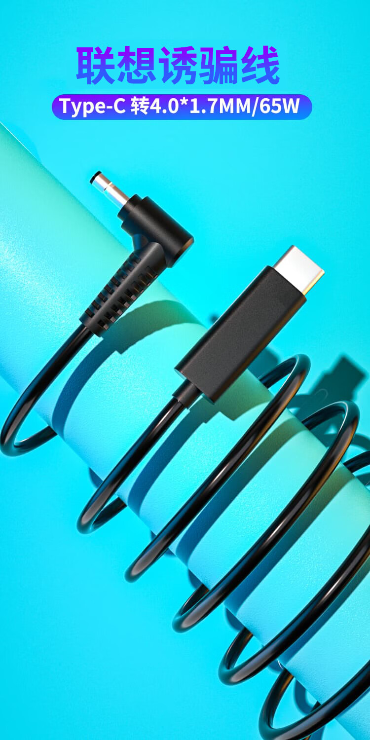 Delippo PD Charging Cable 65W/45W for Lenovo Laptop Xiaoxin Air 12/13/14 Chao 5000 Chao 7000-1314 20V Small Port Power Adapter Cable 1