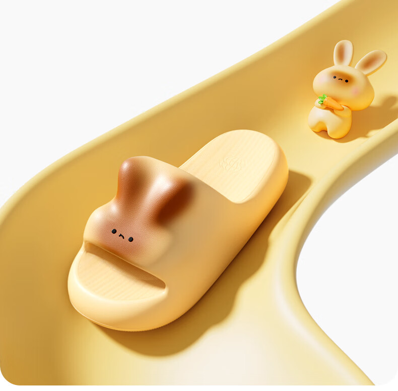 Chikoku Cute Rabbit Slippers for Women, Thick-Soled, Summer Home Indoor Bathroom Non-Slip Quiet Couple Sandals for Summer Outdoor Wear 18