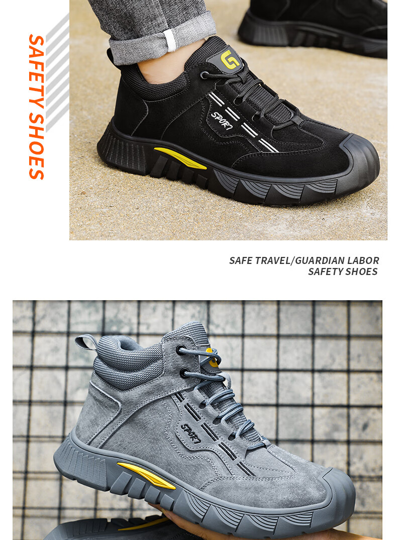 JUNBU Safety Shoes for Men, Electrician Insulated 10KV, Anti-Smashing, Puncture-Resistant, Lightweight Comfortable Work Safety Shoes 0266FKV Size 43 9