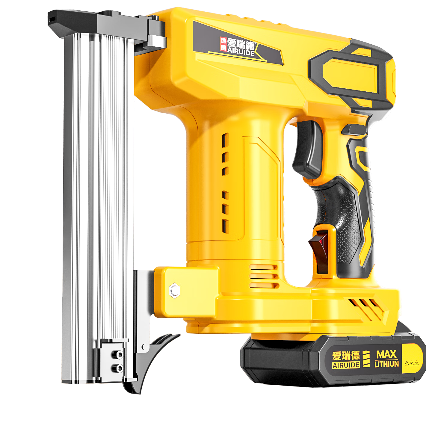 Aired Lithium Battery Nail Gun Cordless Electric Straight Nail Gun Electric Pneumatic Nail Gun Woodworking Specialized Nailer Power Tool