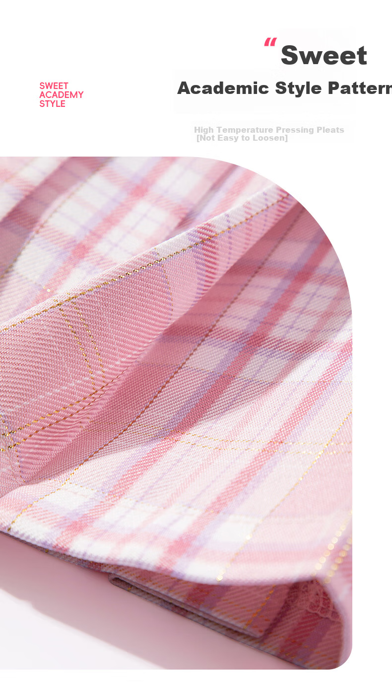 Baleno Girls' Skirt Autumn 2025, Stylish JK Plaid Short Skirt for Girls, Children's Autumn Outfit, Preppy Style A-Line Pleated Skirt 4