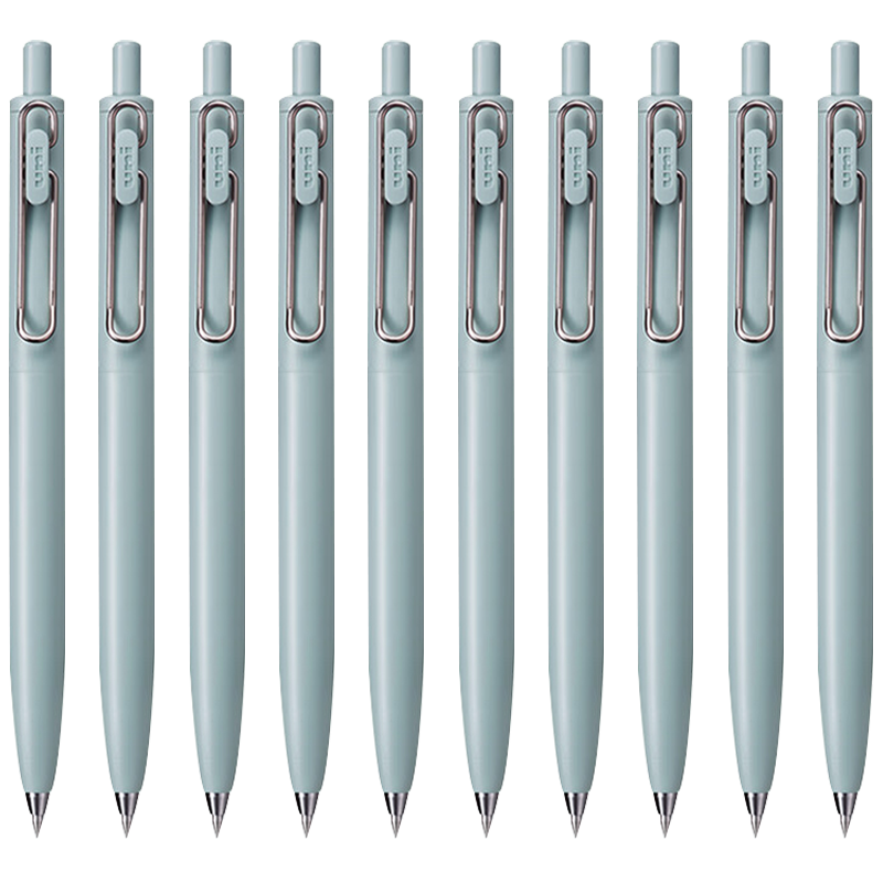 Uni-Mitsubishi Uni-Ball One Series, Small Concentrated Core Second Generation Green Gel Pen, Aesthetically Pleasing 0.5mm Signing Pen, UMN-SF 10 Pieces