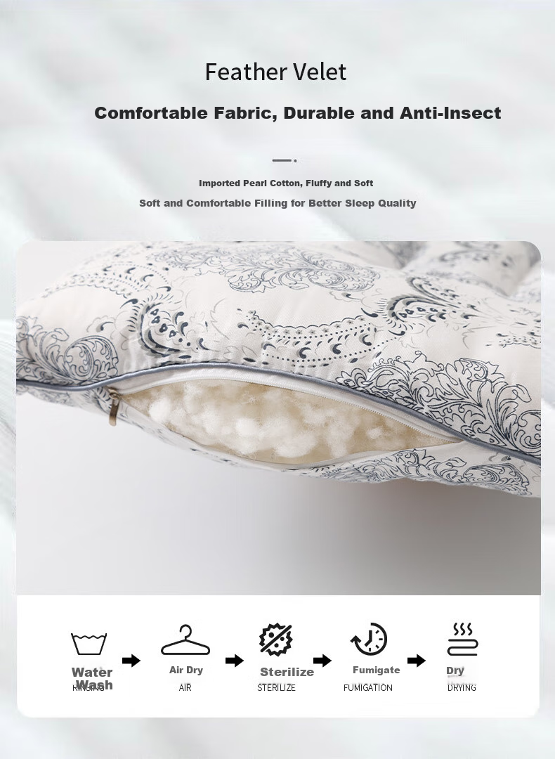 Jinhao Dual-Use Buckwheat Pillow Core Neck Support Pillow Ultra-Fine Fiber Pillow 45*70cm 850g 4