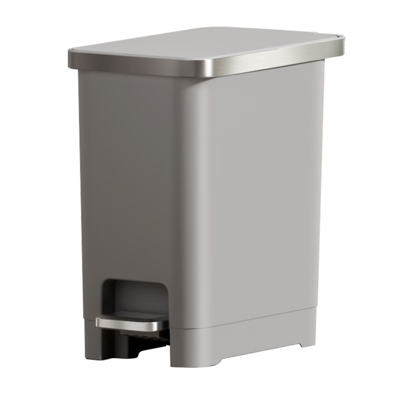 EKO 20L Step Trash Can Ice Grey Commercial Large Office Medical Property Kitchen Bathroom EK6377