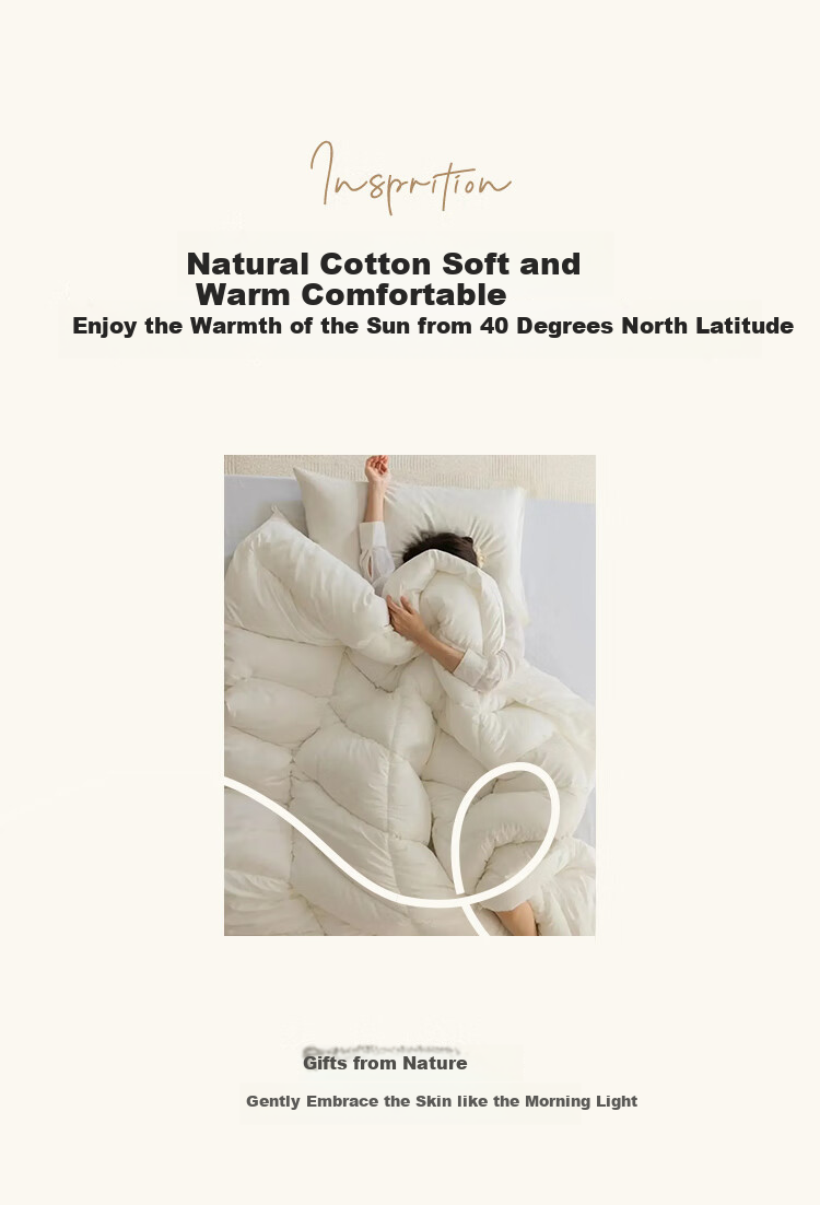 JD Original X Gujia Jiaju JK Classic, 100% Natural Xinjiang Cotton Duvet Insert, Single Winter Comforter 6 Jin, 1.5x2 Meters 2