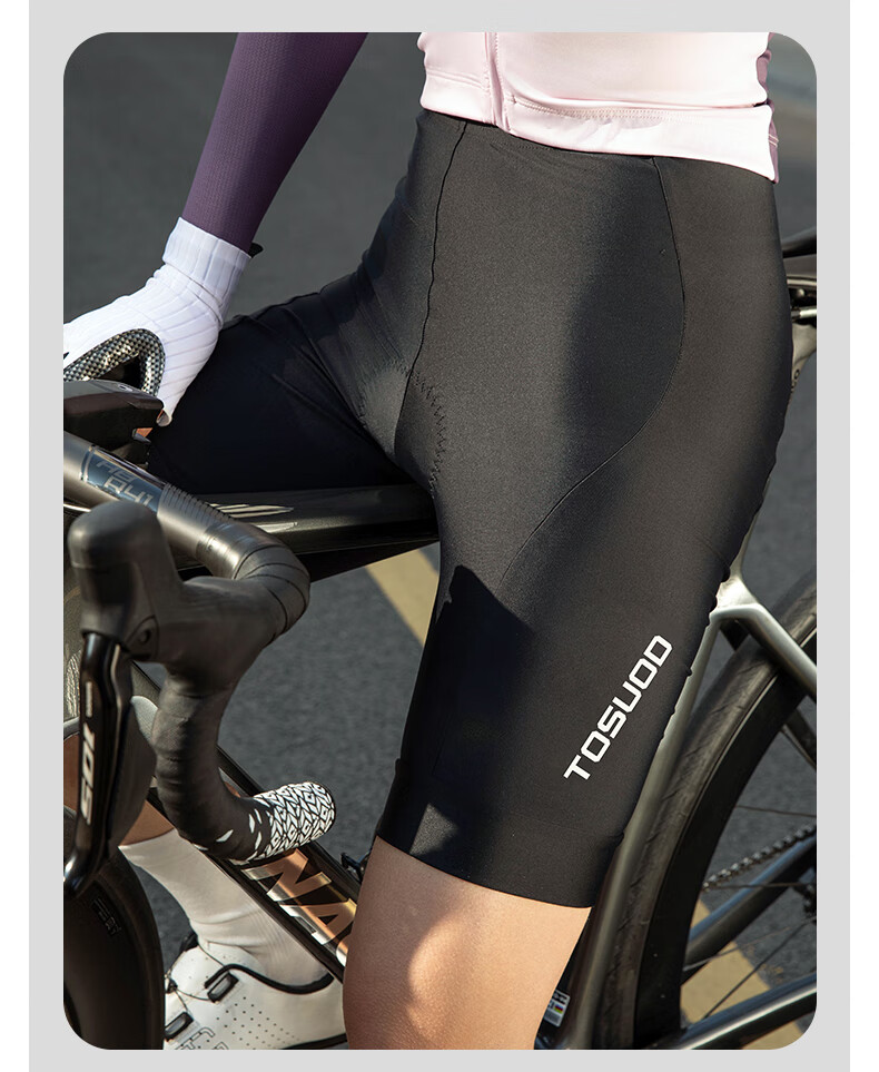 Captain Tas Summer Women's High-Waist Cycling Shorts with Thickened Sponge Pad Breathable Quick-Dry Mountain Road Bike Shorts 15