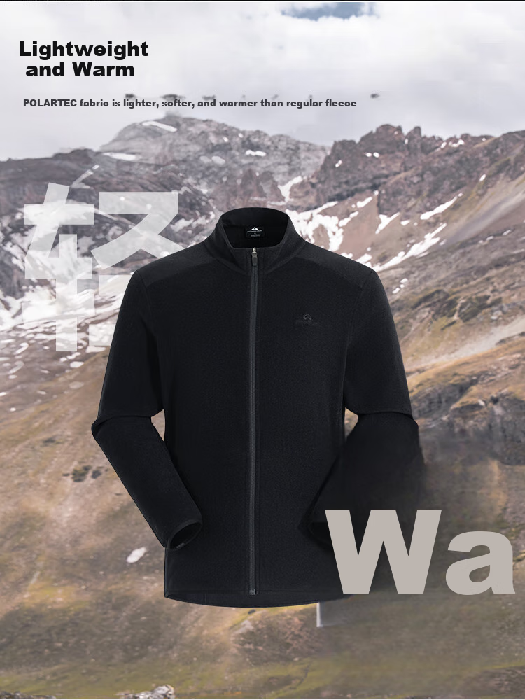 Pioneer Camp Polartec Fleece Jacket for Men, Autumn And Winter Stand-Up Collar, Casual Lightweight Warm Hoodie, Outdoor Outerwear 4