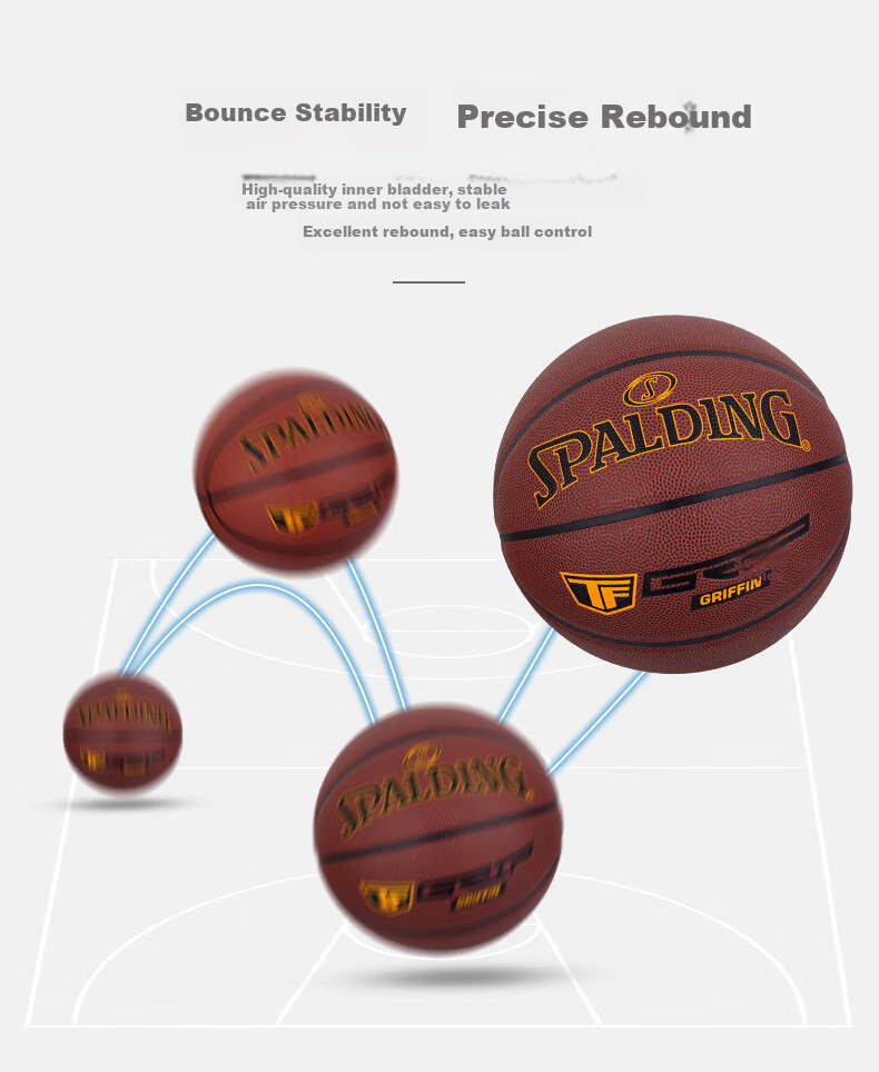 SPALDING Basketball TF Legend Master Control, Newly Upgraded Silver Professional Elite Competition Size 7 76-873YREV1 6