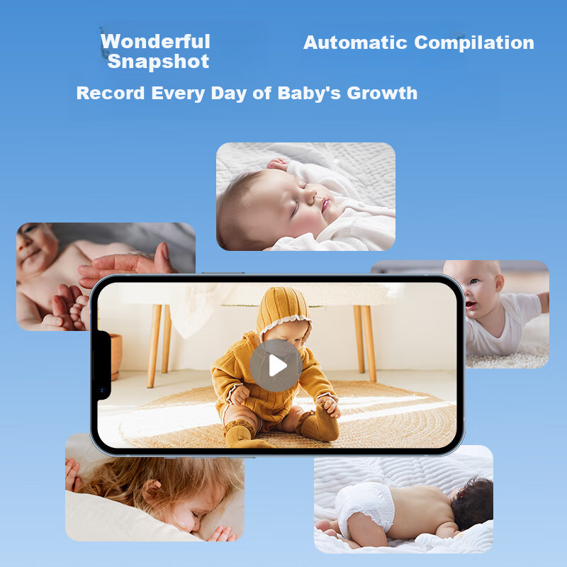 Shenmu Smart Baby Monitor Baby Monitor Caretaker Intelligent AI Child Care Remote Care Machine Cry Detection Baby Camera No Need to Plug in Long Battery Life