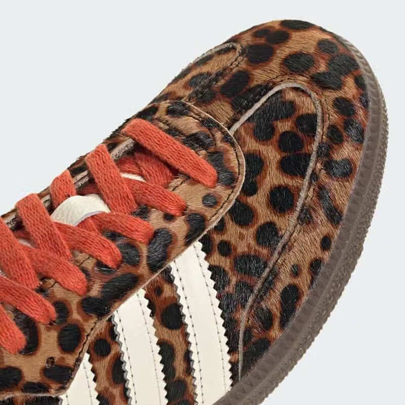 Adidas SAMBA Trefoil Casual Shoes for Women, Leopard Print Brown JI2734 Size 36.5 8