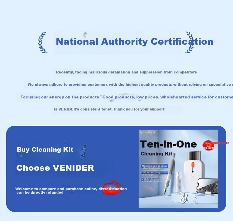 VENIDER Screen Cleaner Polishing Cloth Set OLED Screen Cleaner 30ml Streak-Free Quick-Dry for Mobile Phones, Computers, Tablets, Monitors, Laptops, LCD TVs, Camera Lenses 4