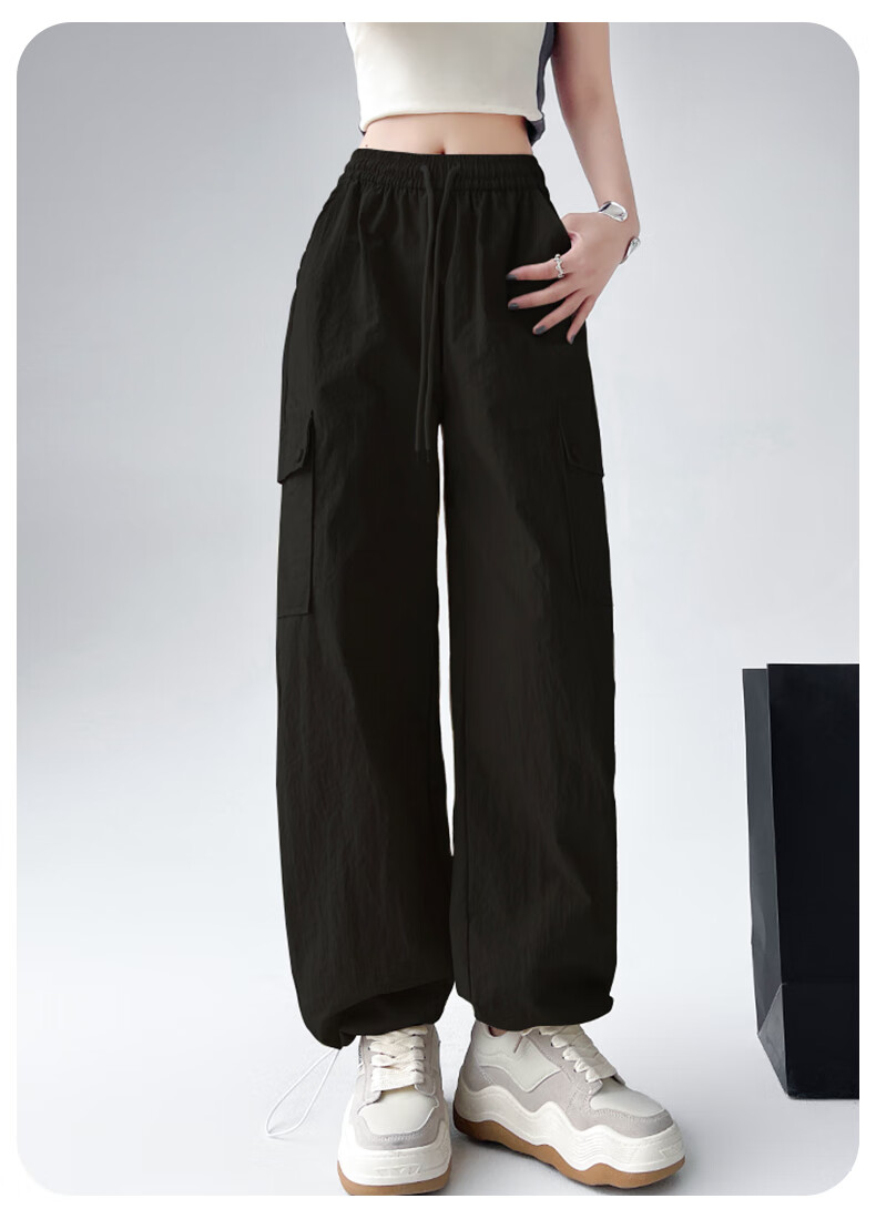 Langsha Women's Workwear Pants Spring Summer 2026 High Waist Wide Leg Sports Pants Slimming Outdoor Commuter Casual Trousers for Women 13