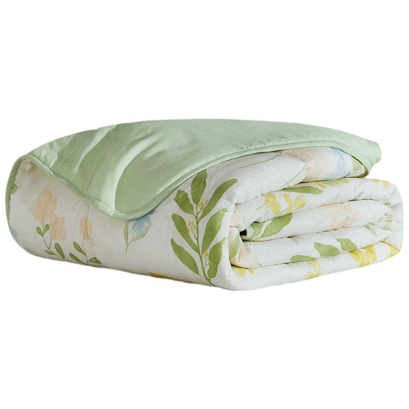 LOVO Luolai Class A Antibacterial And Anti-Mite Fiber Quilt Summer Comforter Air Conditioning Quilt, 2.2 Jin (1.1 Kg), 200*230cm, Gree