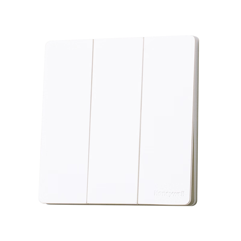 Honeywell Ultra-Thin Frameless Switch Socket Panel Matte Skin-Friendly 86 Type Three-Gang Double Control Ruiyi T3 White Cream Style