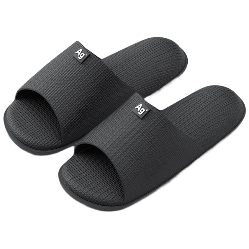 Sanli Non-Slip Indoor Home Slippers for Men And Women, Bathroom And Outdoor Wear in Summer, Black, Size 44-45