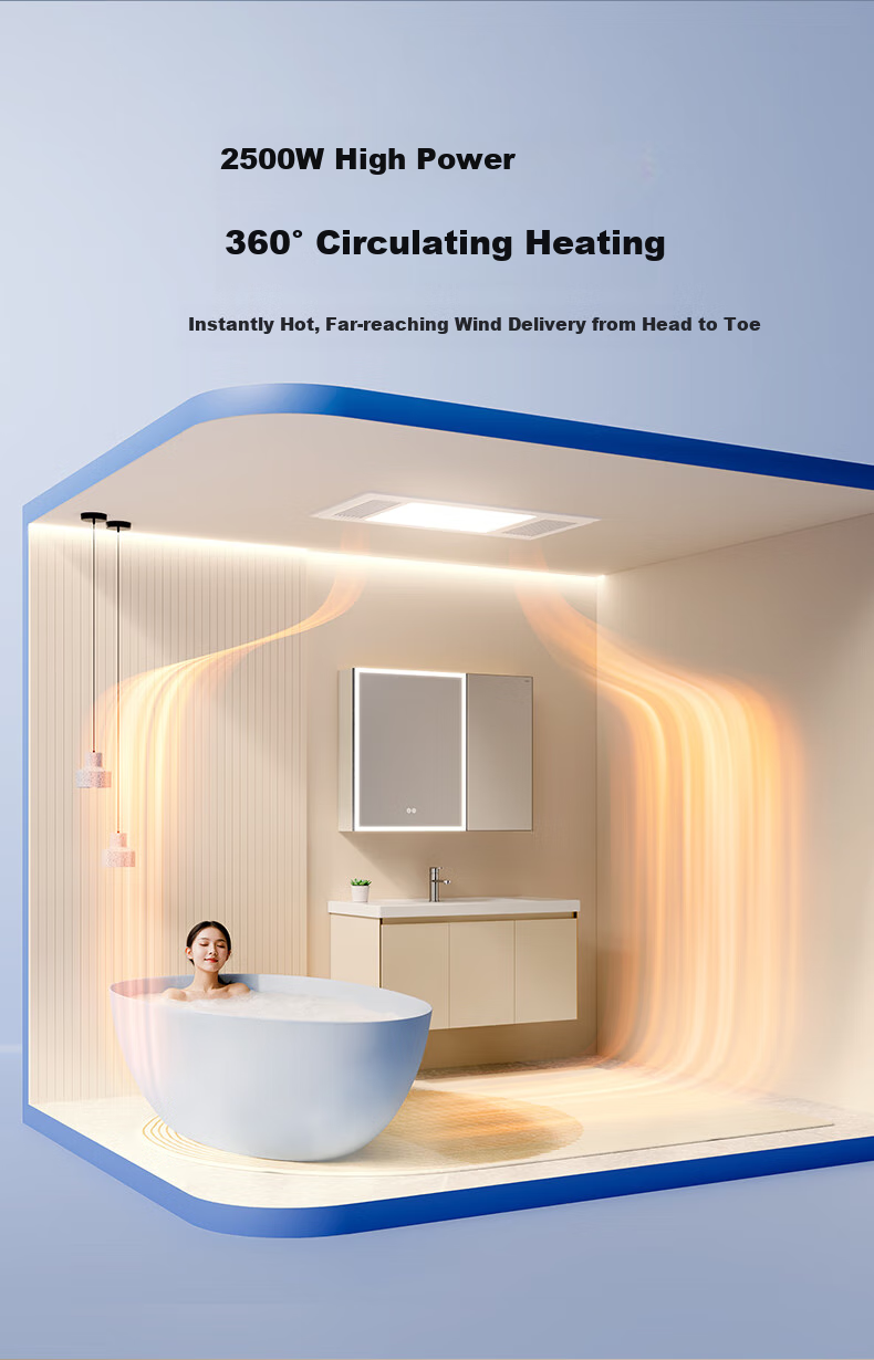 HEGII Wind And Heat Bathroom Heater HLY Series Integrated Heating, Lighting, And Exhaust Fan HLY101-A 3