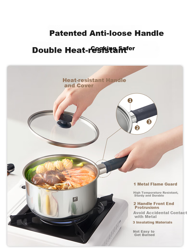 ZWILLING Stainless Steel Wok, Anti-Yellowing, Non-Coated, Compatible with Induction Cookers, SILVER Series, Household Stir-Fry Pan, 30cm 8