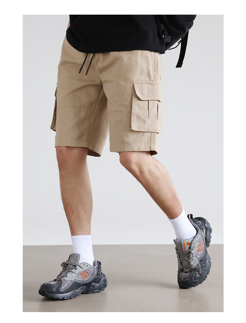 Jeanswest Men's Shorts, Summer Pure Cotton Thin Loose Cargo Style, Casual Straight-Leg Versatile Mid-Length Pants 15