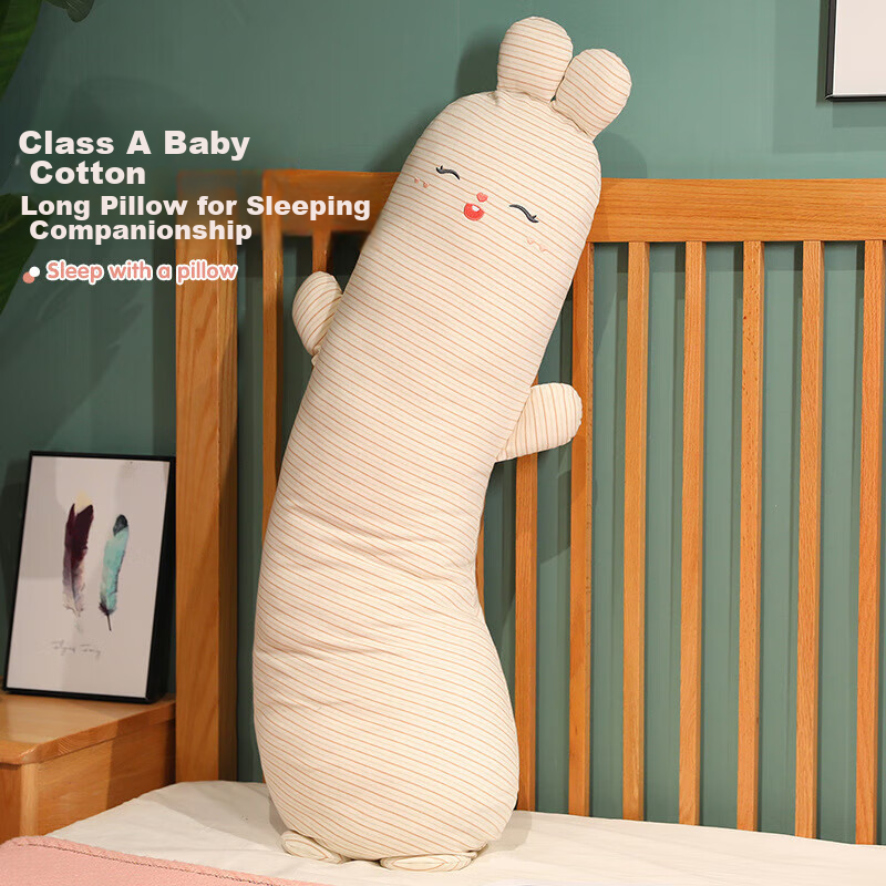 AVIVI Class A Sleeping Hug Pillow, Full-Length Body Pillow for Bed, Children's Companion Plush Toy, Adult Side Sleeping Leg Pillow, 100 Cute Rabbit Desig