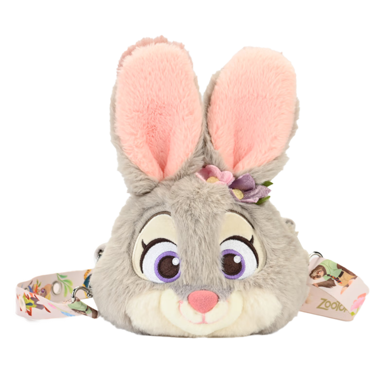 Disney Plush Toy Doll Backpack Birthday Gift for Girls, Zootopia Judy Hopps Crossbody Bag