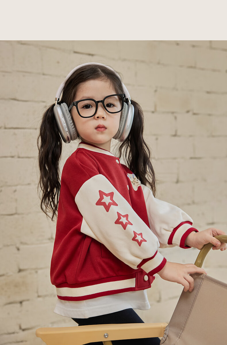LUSON Chen Da Zhu Little O Baby Girl Early Autumn Baseball Jacket, 2025 New Style Infant Trendy Outerwear for Going Out 5