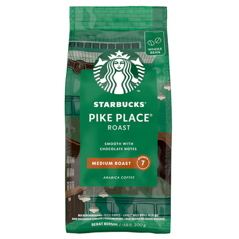 星巴克（Starbucks）派克市场咖啡豆200g 中烘100%阿拉比卡豆门店同款 手冲黑咖啡