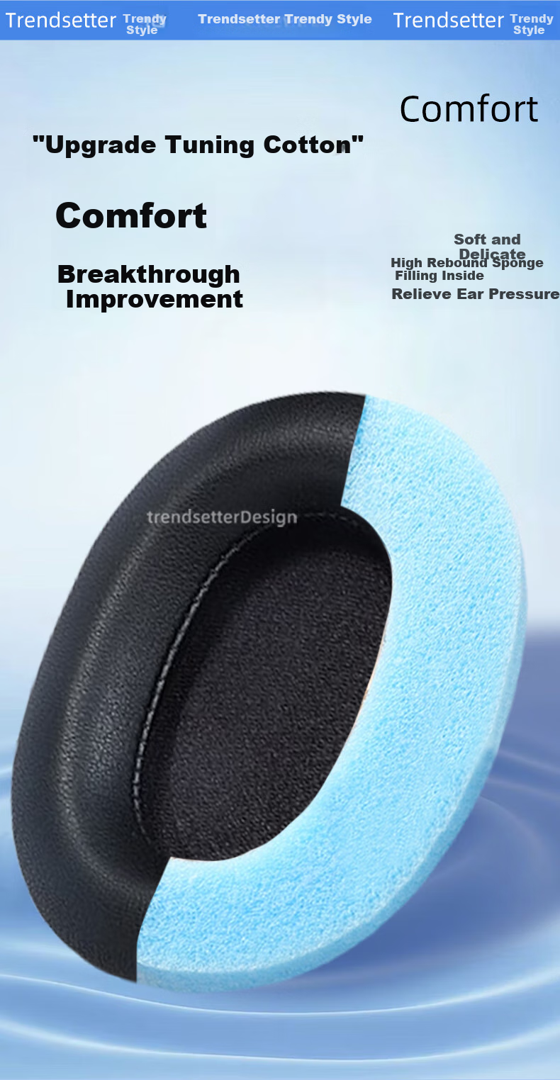 Trendsetter Ear Cushion for Edifier W800BT/W800K/W800X Headphones, Foam Cover, Protective Case, Leather Sleeve, Ear Pad 4