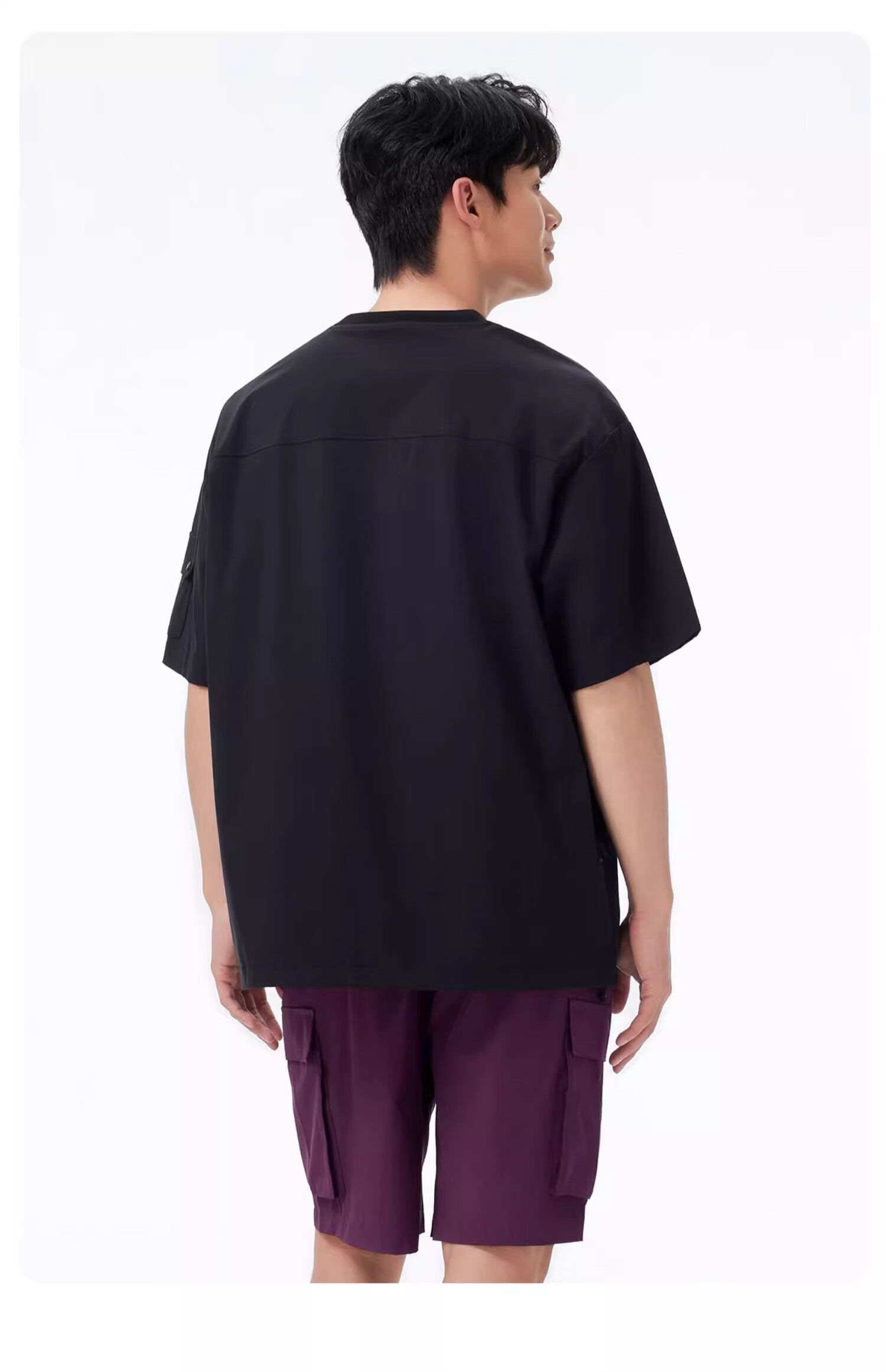 CAMEL Men's T-Shirt, Basic Simple Solid Color Round Neck Loose Short-Sleeve Top, A15BA6K067 L 7