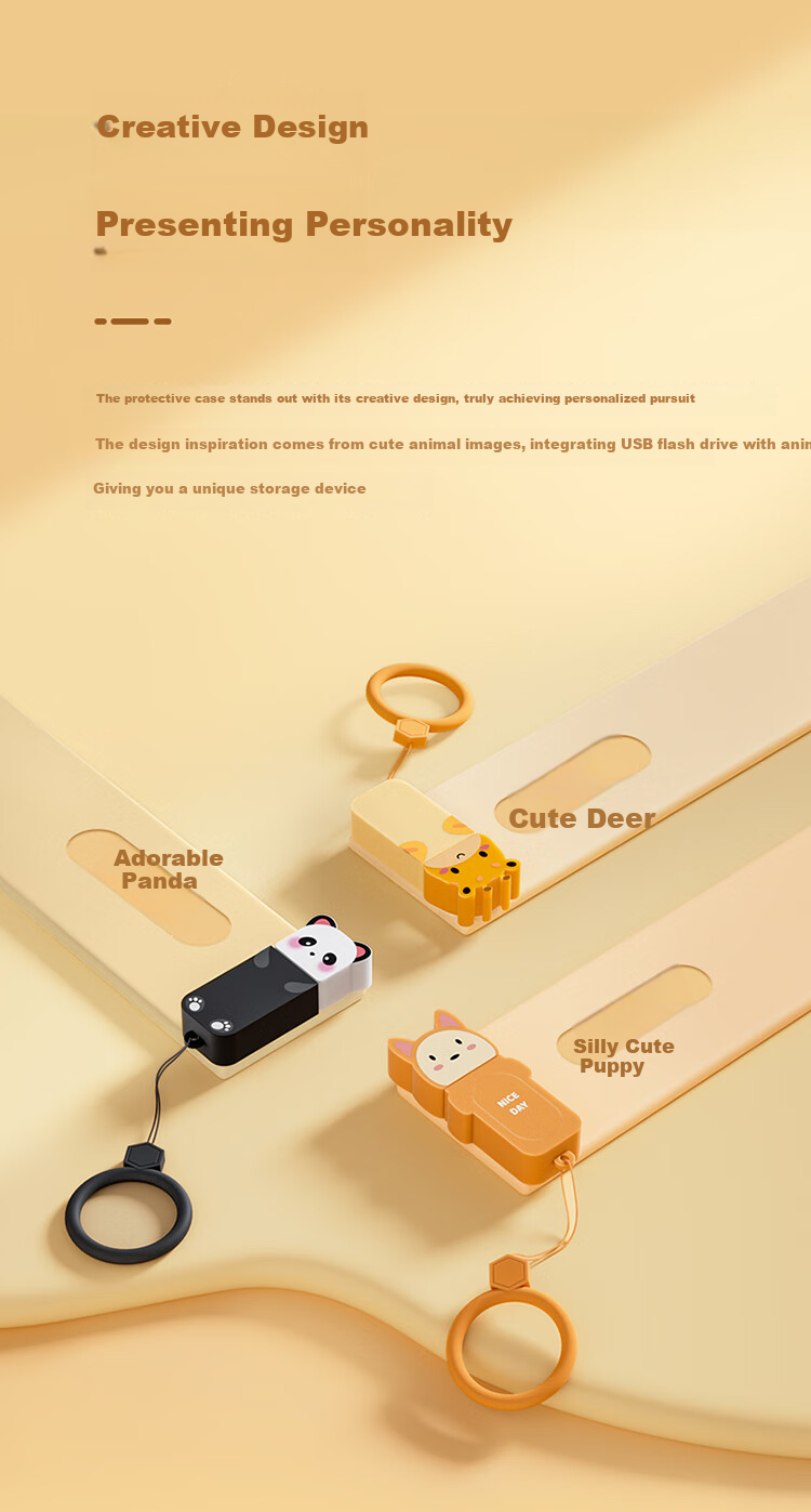 HP 64GB Adorable Panda USB Flash Drive, High-Speed Transfer for Couples, Mini USB Drive for Office, Students, Car, Computer And Phone 3