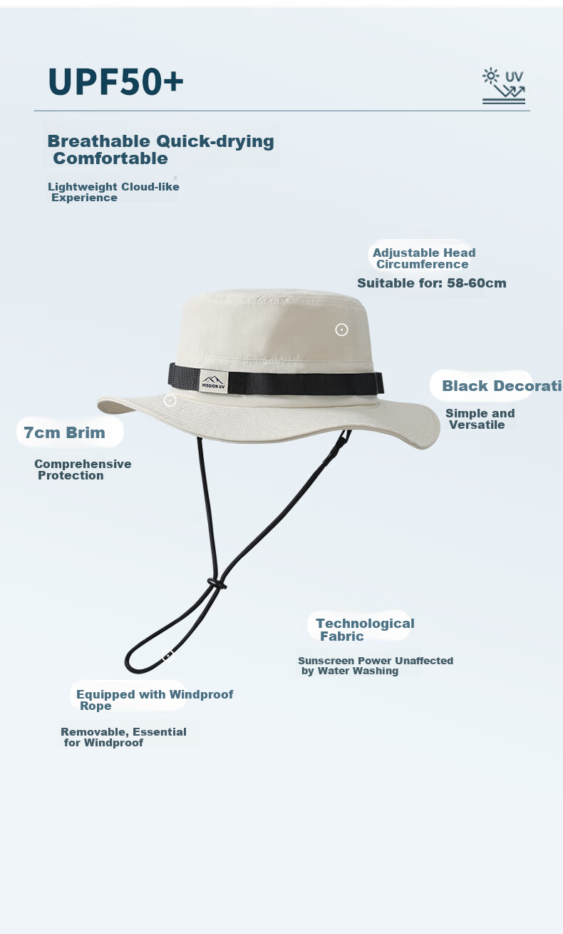 MISSION UV Sun Protection Hat for Women, Sun Visor, Sun Hat, Fisherman Hat, Cooling Hat, Summer Outdoor Face-Covering UV Protection Hat for Wome 4