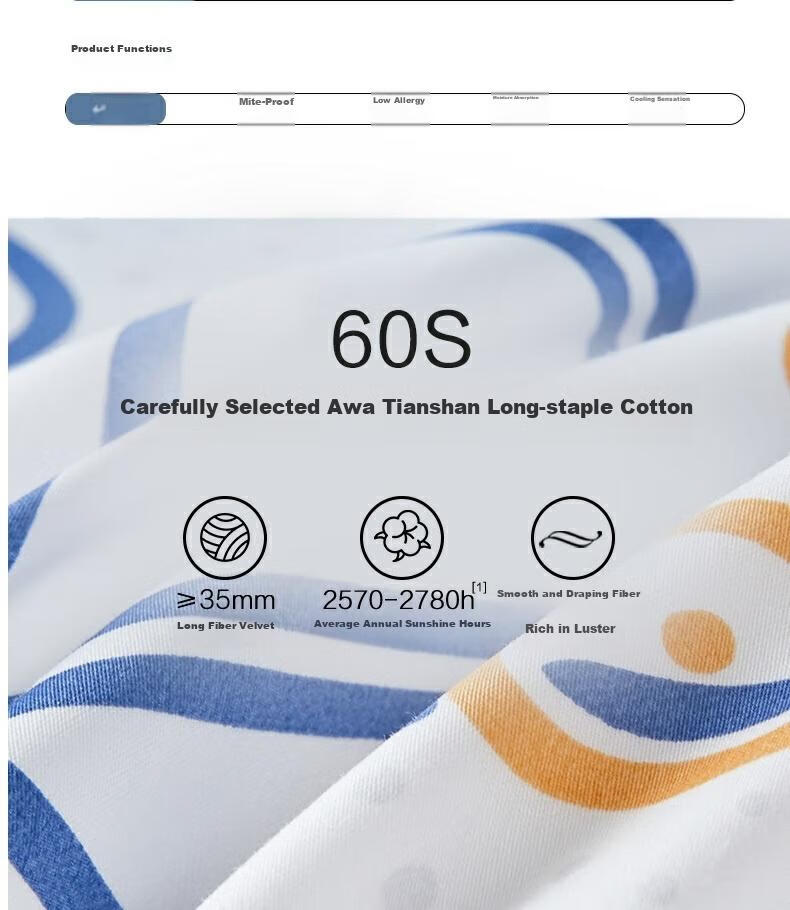 MERCURY Kids Forest Party PRO Kindergarten 60S Long-Staple Cotton Antibacterial Duvet Cover 120cm×150cm Infant Class A 5