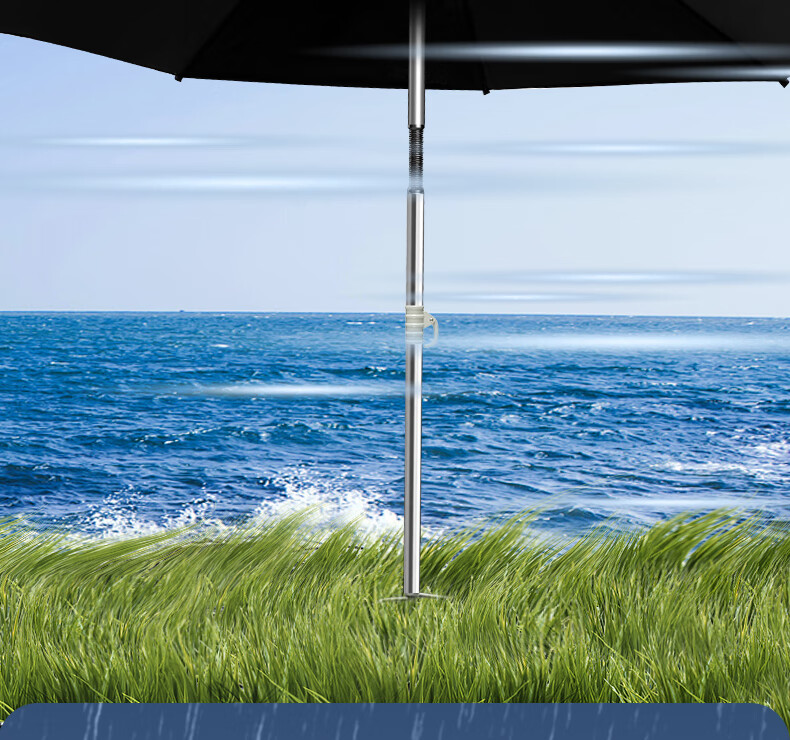 Woding Fishing Umbrella Full Stainless Steel Pole Sunshade Reinforced Thickened 10-Layer Stormproof Fishing Umbrella Camping Outdoor Beach Umbrella 14
