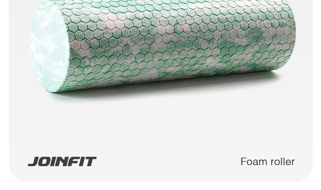 JOINFIT Foam Roller Spiky Muscle Relaxation Stick Leg Massager Large Trigger Point Yoga Stick Green White for Men and Women 2