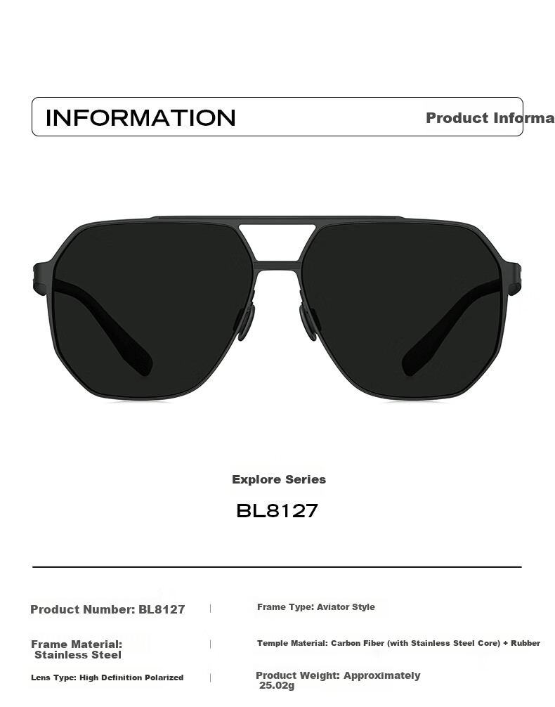 BOLON Polarized Sunglasses, UV Protection, Fishing Sunglasses, Driving Glasses for Men, Valentine's Day Gift BL8127C10 1